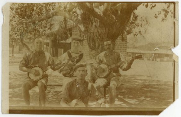 Photograph of Jack Pulman and the rest of the Deolali Dudes, circa 1916